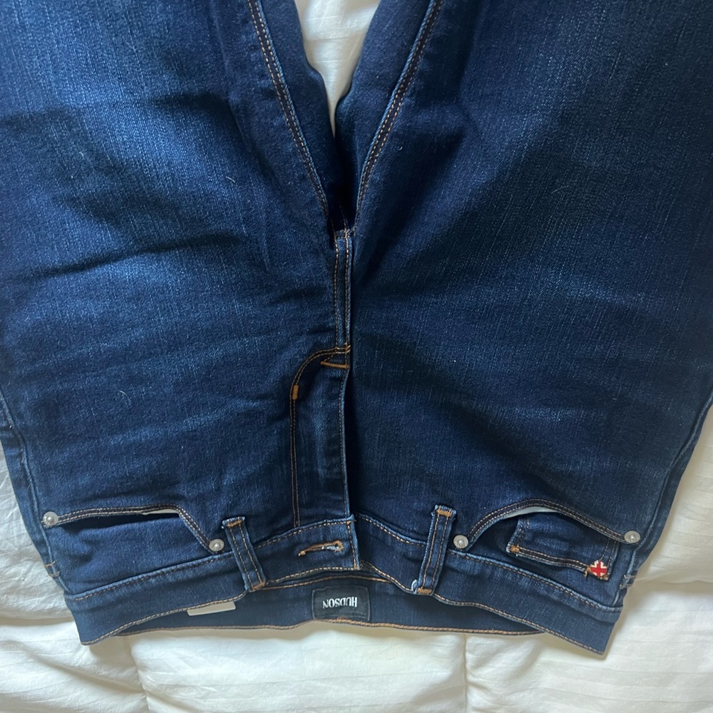 Hudson Jeans Natalie Super Skinny - Dark Wash with Copper Stitching size 29